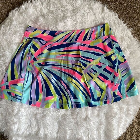 Lilly Pulitzer Luxletic Skirt Skort Shorts Underneath Elastic Waist Womens Large - Picture 2 of 8